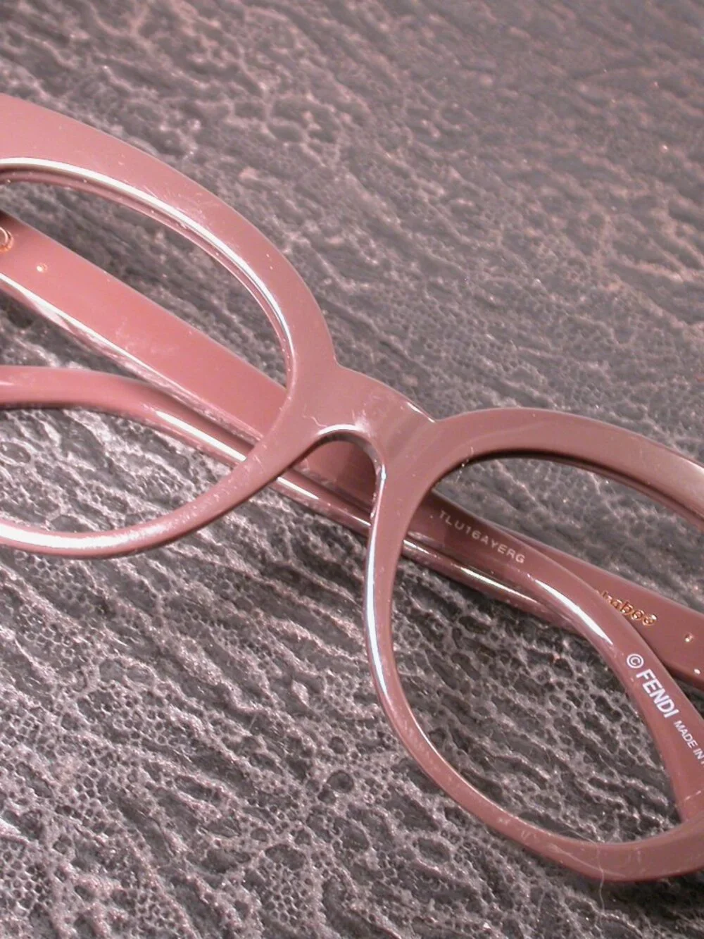 Fendi Peekaboo Brown and Gold Designer Eyeglasses Made in Italy
